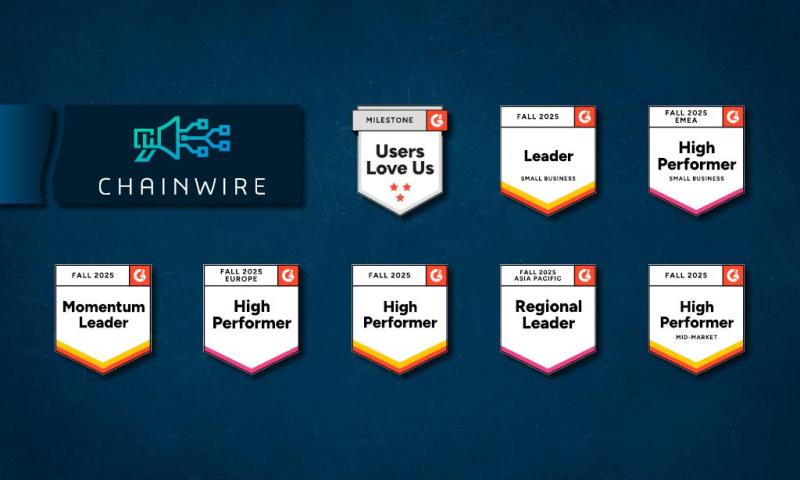 Chainwire 被授予 8 项奖项，G2 2025 秋季 Grid® 新闻稿发布报告荣誉报道